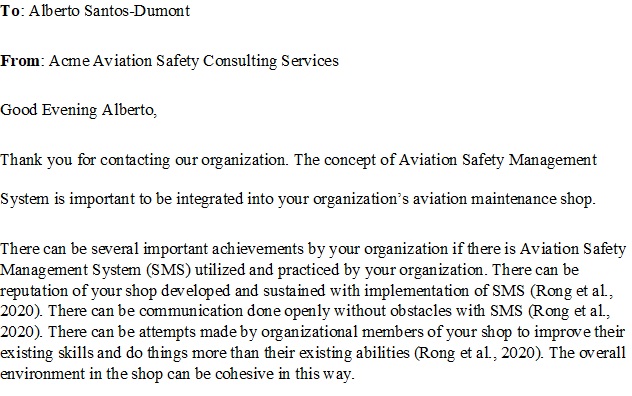 8.2 - Discussion Acme Aviation Safety Consultant Service